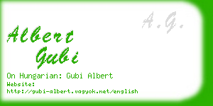 albert gubi business card